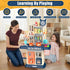 Playset Set 3 4 5 Play Kitchen for Toddlers, Kids Kitchen Toddler Girl Toys with Cooking Stove Steam, Sink and Food