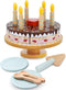 PairPear Birthday Party Cake Playset for Kids,Wooden Toys Play Food