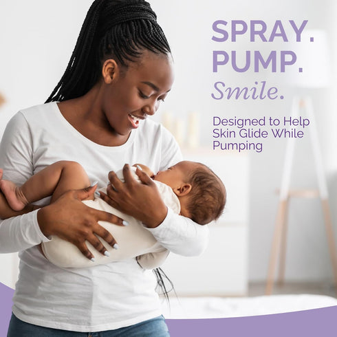 Pumping Spray 2 Fl Oz, Organic Skin Lubricant for Breast Pumping, Vegan & Lanolin Free, Made in USA