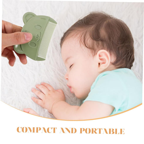 DECORNIJIA 6pcs Newborn Comb Gentle Hair Grooming Kit for Cradle Cap Soft Scalp Brush for Portable Design Light Blue