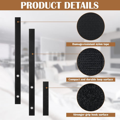 6 Sets Anti Tip Furniture Straps, Furniture Anchors for Baby Pet Proofing, 500 Pound Nylon Strap for Home