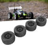 Alomejor 4 Pack RC Truck Tires, Universal Rubber Wheels for 1/14, 1/16, and 1/18 Scale Models