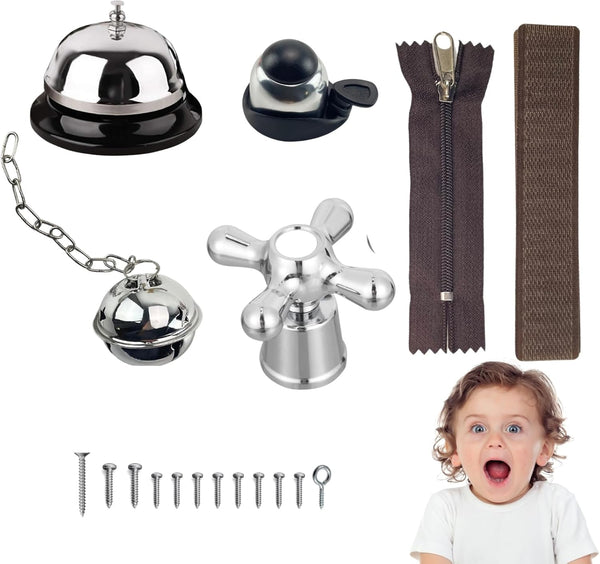 6 Pieces Busy Board DIY Accessories for Toddlers, Sensory Board Parts, Montessori Toys for Educational Play