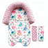 Baby Head Support and Strap Covers for Car Seat,Minky Infant Carseat Headrest