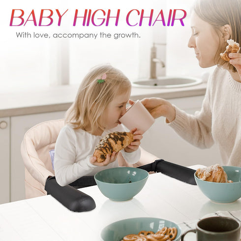6-36 Hook on High Chair,Portable Foldable High Chair for Babies Months, Includes Storage Bag(Khaki)