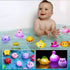 24 Packs Swimming Baby Bath Light Up Toys, Floating Rubber Animal Toys for Toddlers Infant Kids Boys Girls Flashing