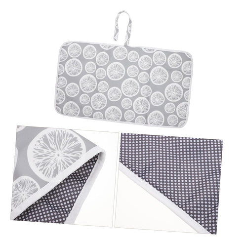Travel-Friendly Gray Lemon Changing Pad Urinal Mat for Newborns