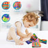Soft Cloth Baby Learning Book Toy, Black White Fabric Pack of 4, Touch and Feel Crinkle Sound