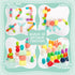 48 PCS Wooden Sorting Stacking Rocks Stones - Sensory Toddler Toys Learning Montessori STEM Building Blocks Game for