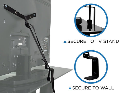 Mount-It! Mount It! TV Safety Straps For Child and Baby Proofing, Anti Tip Prevention and Earthquake Protection, Heavy
