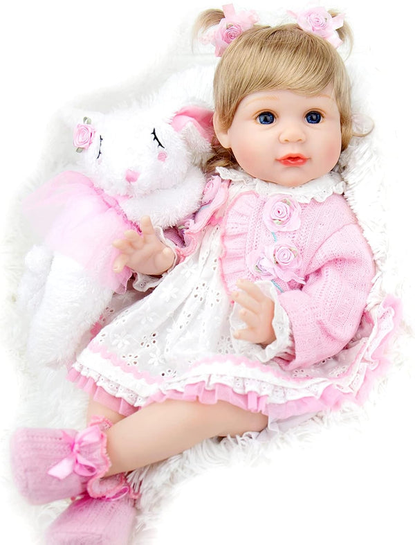 Milidool Lifelike Reborn Baby Dolls Girl - Realistic Silicone Baby Doll Gift Set