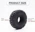 1.0 Tires, 60 * 22mm Soft Rubber Crawler Wheel Tires with Foam Inserts for 1/18 TRX4M 1/24 RC Crawler
