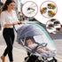 Fengek Stroller Mosquito Net, Universal Baby Bug Net with Gold Star Moon Design, Elastic Stretch Band for Bassinets