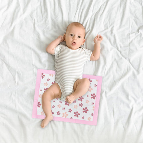 WAAYAA 50 Pack (17"x24",Cherry Disposable Pads Changing Pads for Baby, Incontinence Care Soft Breathable Liners