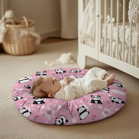 Strawberry Panda Newborn Lounger Pillow Cover Infant Removable Slipcover Reusable Cover Snugly Fit Infant Lounger