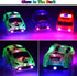 Replacement Toy Cars for Magic Tracks, Glow in The Dark, Racing Car Track Accessories with 5 LED Lights, 4 Pack