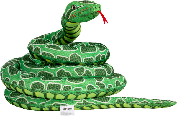 Giant Snake Stuffed Animal, 149 inch Large Lifelike Jumbo Plush Toy for Kids, Curving Huge Snake Gift