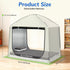 Home(52.4 Inch) Inflatable Toddler Travel Bed with Tent Portable Toddler Bed with Hand Pump-Toddler Blow Up Mattress