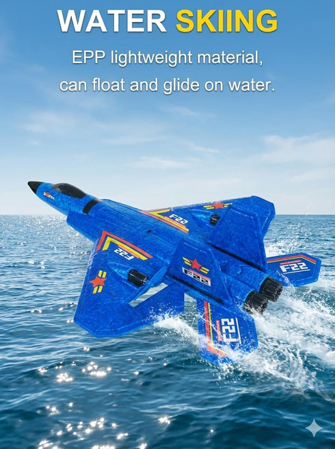 F-22 2.4GHz Lights/3 8-16 ANTSIR Remote Control Plane Raptor, Durable Foam Rc Airplane with Smart Gyro/LED Rechargeable