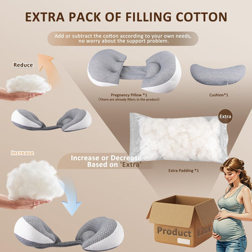 Chilling Home Pregnancy Pillow for Sleeping Portable, Maternity Pillow for Side Sleeper, Travel Wedge Pillow, Body