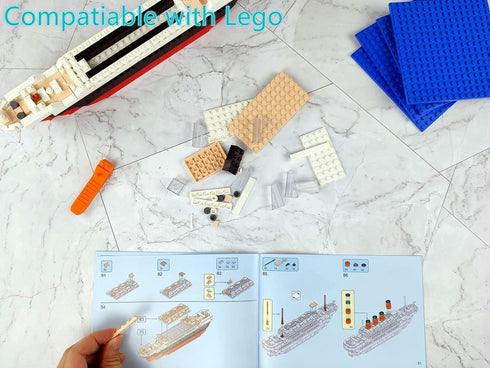 OneNext RMS Titanic Model Large Building Block Set 548pcs 100% Compatible DIY Educational Toys for Adults and Kids Gift