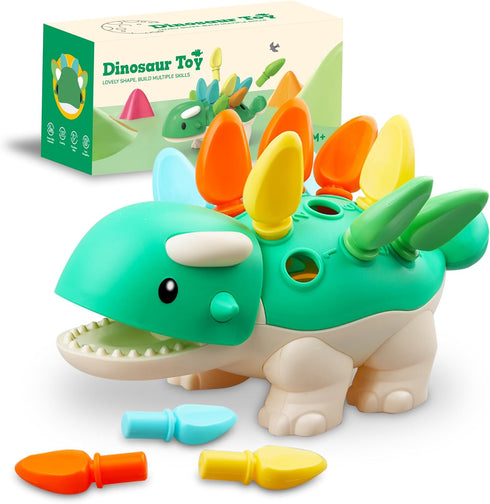Toddler Montessori Toys Educational Dinosaur Game Learning Activities for 1-4 Year Old Kids Birthday Gifts