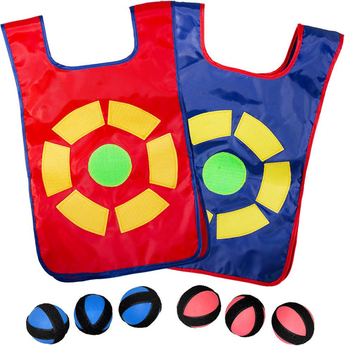 Ultimate Dodgeball Game for Kids, 2-Player Toy Set with 2 Vests, 6 Dodge Balls, Birthday Gift