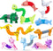 10 Pack Pop Tubes, Animal Fidget Toys, Sensory Tubes for Kids, Toddler Party Favors, School Reward Gift for Kids (10