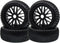 4PCS Treehobby Rubber RC Wheel Set, 112mm X 43mm with 17mm Hex Hub for 1/8 RC Buggy Off-Road Cars