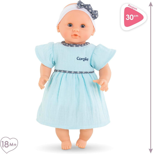 Corolle Bébé Calin Maud Baby Doll - 12" Soft Body Doll, Vanilla-Scented, Sleeping Eyes, Mon Premier Poupon Collection