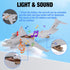 Air Force Diecast Plane Toy, Grey Metal Military Model Airplane with Lights & Sounds, Play Vehicle for Kids