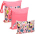 Dreaming Flower Waterproof Cloth Diaper Organizer Bags - Reusable & Washable