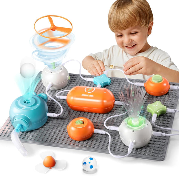 Circuit Kits for Kids Age 3-12 - 25PCS DIY Electronics Exploration Kit with 64 Projects for Boys and Girls