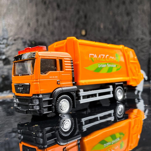BDTCTK Man Garbage Truck Toy - Zinc Alloy Die-Cast Pull-Back Model Car, Festive for Boys & Girls, Collectible