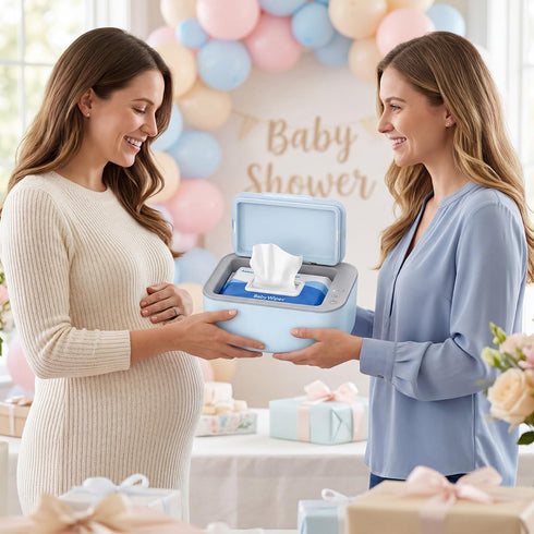 Adjustable Temperature Wipe Warmer for Babies and Adults - Large Capacity in Blue