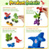 Set, 1 2 3 Atoylink Toddler Dinosaur Sorting and Stacking Toys with Magnetic Wooden Dinosaur Train Baby Number Blocks