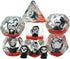 Black Skull Resin Dice Set: Skull Inclusion Polyhedral Dice for D&D Role Playing Games