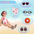 18 Inch Doll Swim Accessories Set, Passionate Doll Beach Sunbathing Playset for American doll Girls, includes Doll Bikini Swimsuits, Heart-shaped Sunglasses, Goggles, Sandals and Swimming Ring