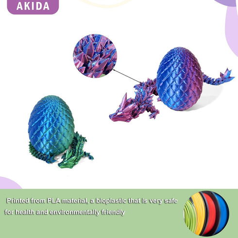 AKIDA 2 Pack 3D 3D Dragon Eggs with Dragon Inside, Dragon Egg Fidget Toy, Dragon Eggs with Dragon Inside, Mystery