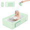 Baby Bathtub, Collapsible & Portable Bathtub with Cat-Patterned Bath Rinse Cup,Foldable Bath