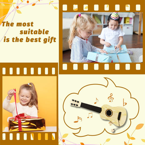 Kids Toy Guitar 6 String, 17 inch Mini Baby Guitar with Pick, Educational Musical Instrument for Toddlers