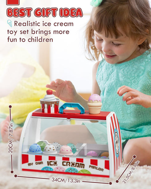 3-5, 3+ Set 2-4, Counter 3 4 5 6 Lehoo Castle Ice Cream Toys for Toddlers Toys for Year Old Girls, Ice Cream Play