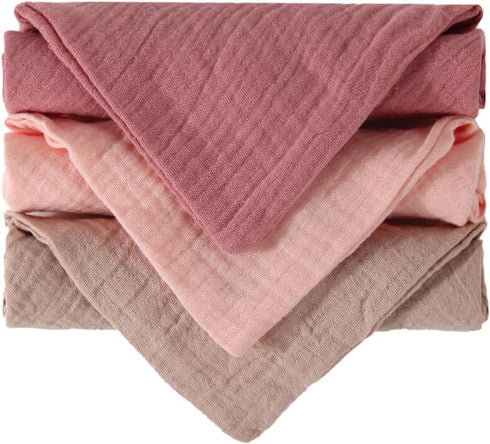 jiahesuw 4pieces 4 Baby Wipe Towel Washcloths Layers Handkerchief Infant Bibs Burp Cloths Face Towel Nursing Towel Baby