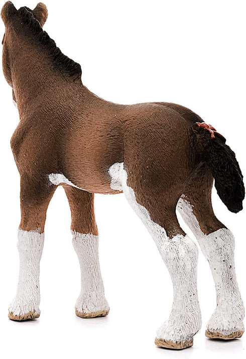 3+ Schleich Farm World, Farm Animal Horse Toys for Kids and Toddlers, Clydesdale Foal Figurine, Ages