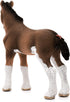 3+ Schleich Farm World, Farm Animal Horse Toys for Kids and Toddlers, Clydesdale Foal Figurine, Ages
