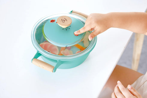 Playset 3+ Hape Little Chef Cooking & Steam | Toy Kitchen with Play Food and Accessories, for Children Ages Years