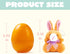 18 JOYIN Pcs Pre-Filled Easter Eggs with Plush Animal Toys, Egg Filled Keychain for Kids Hunt Goodie Bag Fillers Basket