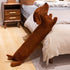 43“ Dachshund Plush Long Pillow - Brown Dog Body Pillow Animal Doll for Home Sofa Cushion Decor