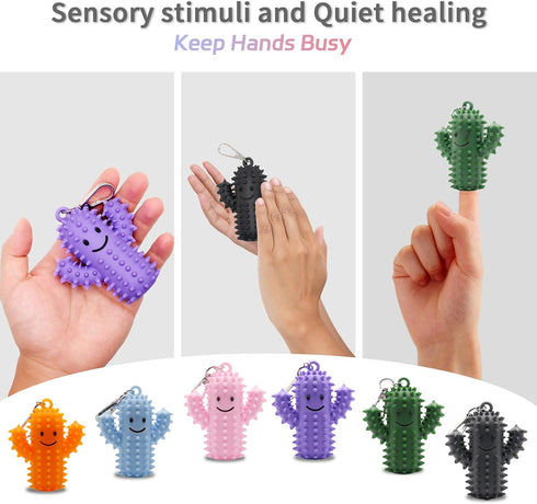 1 PCS Little Ouchies Pain FidgetSilicone Cactus Stim Tools for Adults, Sensory Pain Stim Fidget Toy , Spiky Grippy Stim