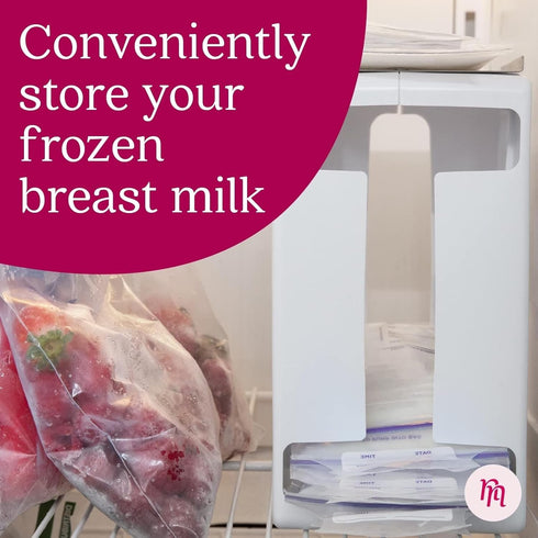 Nurse & Nourish Breast Milk Storage Tower & Freezer Organizer Bin - Space-Saving Rack for Breast Milk Storage Bags